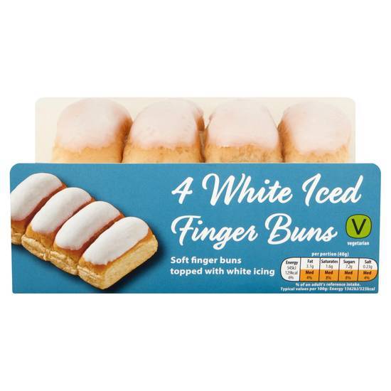 Country Style 4pk White Iced Finger Buns