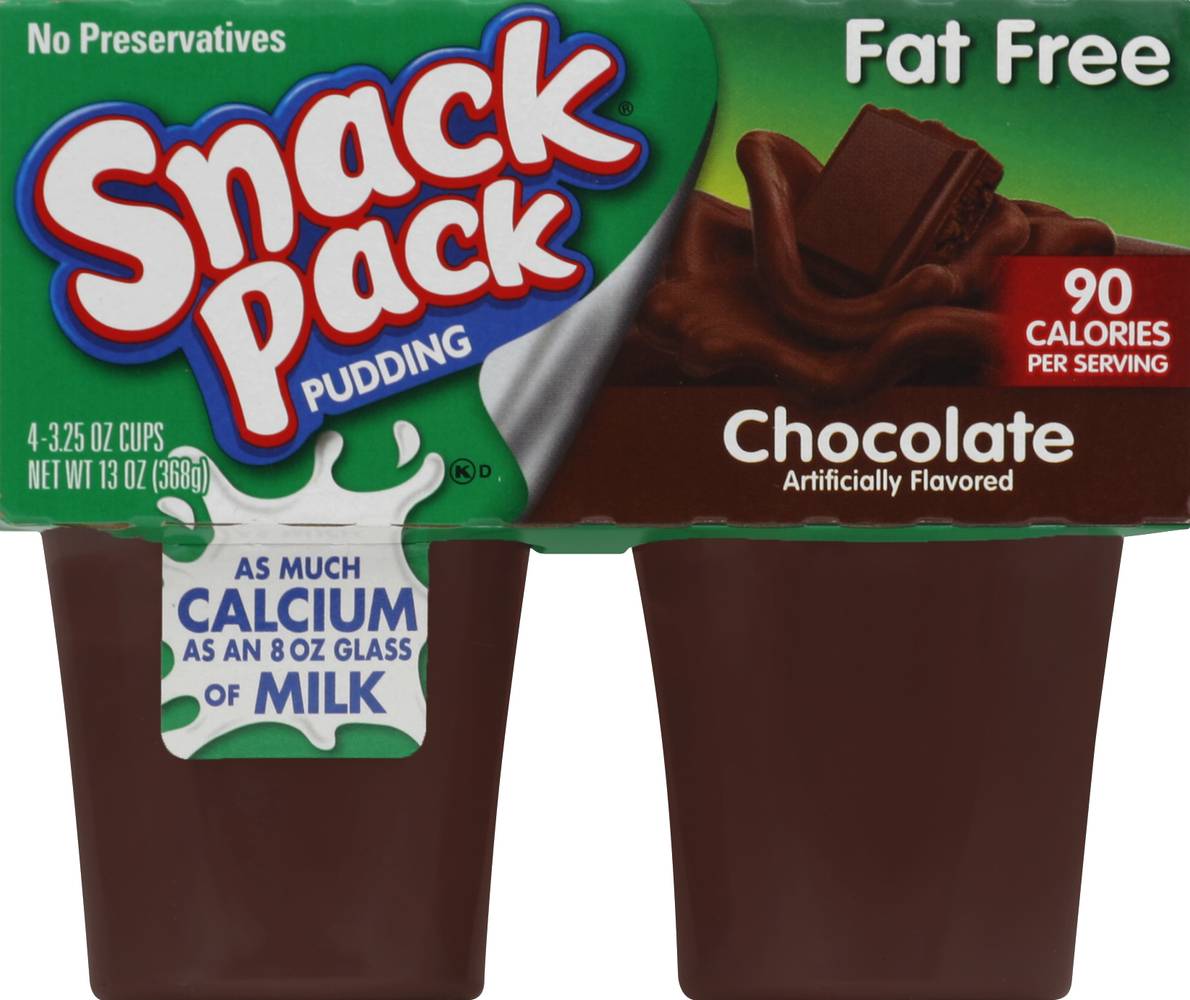 Snack Pack Pudding Cups, Chocolate (13 oz, 4 ct)