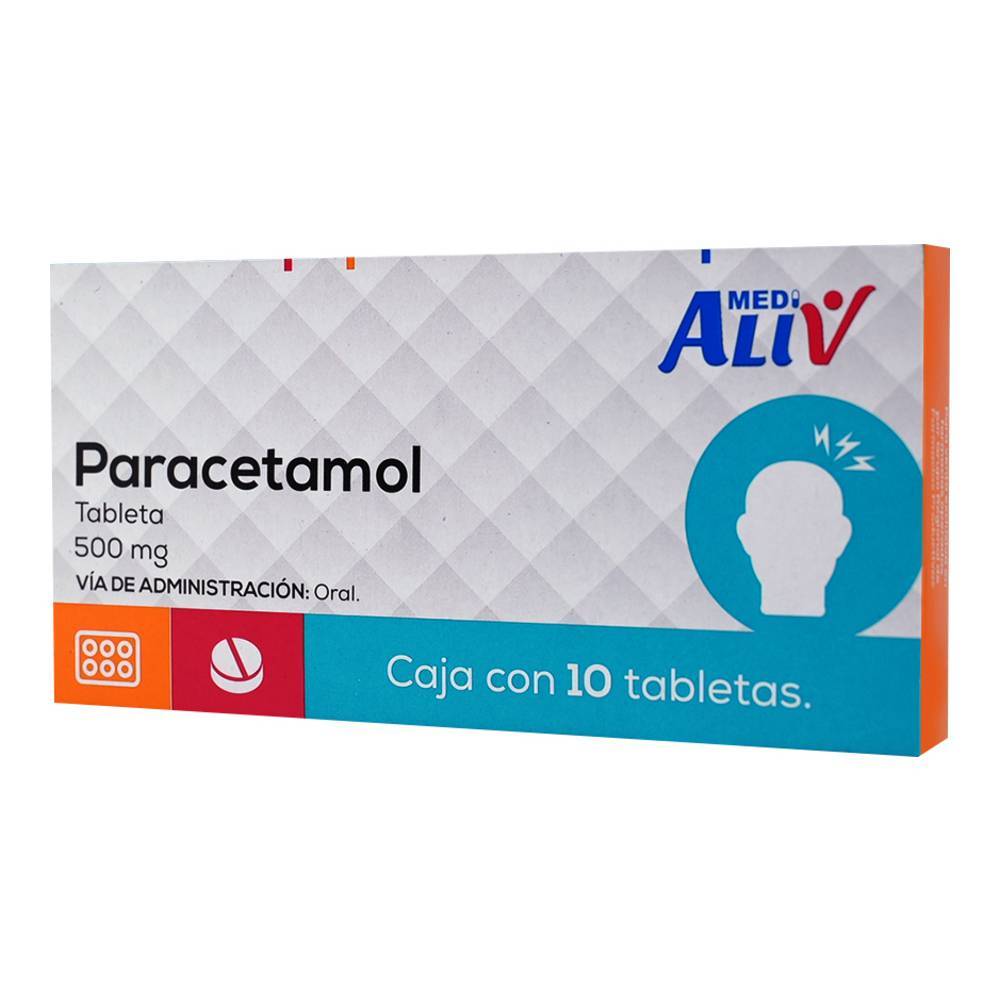 Medialiv paracetamol tabletas 500 mg (10 piezas)
