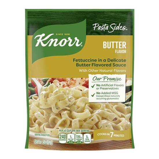 Knorr Pasta Sides Butter Flavored Sauce Fettuccini