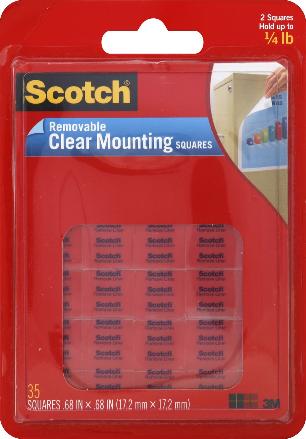 Scotch Removable Clear Mounting Squares (1 oz)