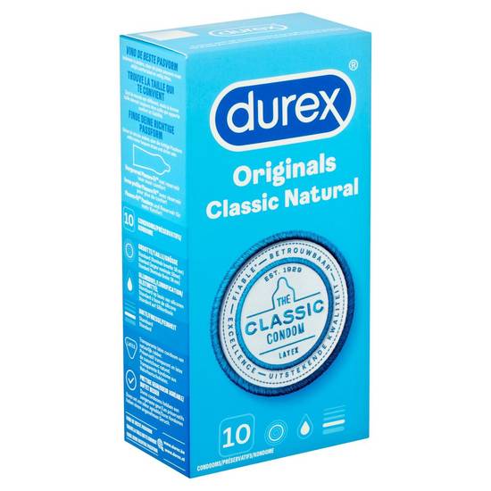 Durex Originals Classic Natural 10 Préservatifs