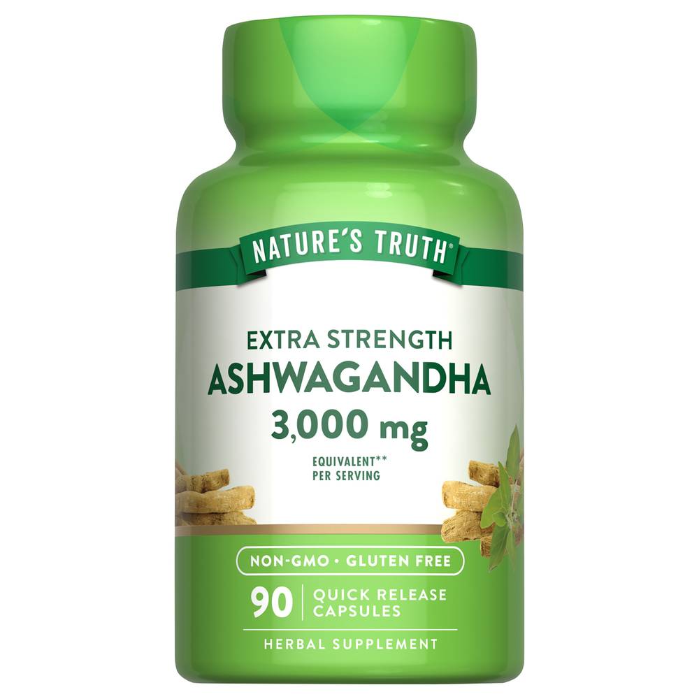 Nature's Truth Vitamins 3000 mg Extra Strength Ashwagandha Capsules (3.8 oz)