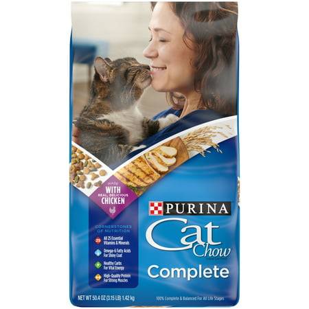 Purina Cat Chow Complete Dry Cat Food  3.15 lb Bag