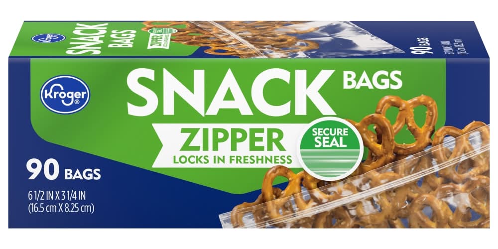 Kroger Reclosable Snack Bags, 6 1/2x3 1/4 in (90 ct)