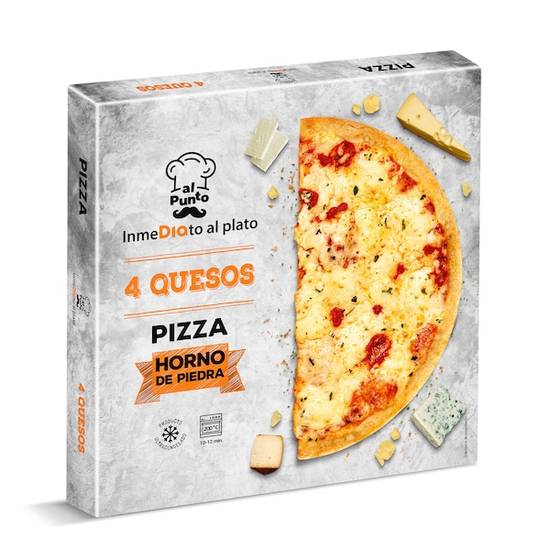 Pizza 4 quesos Al punto caja 400 g