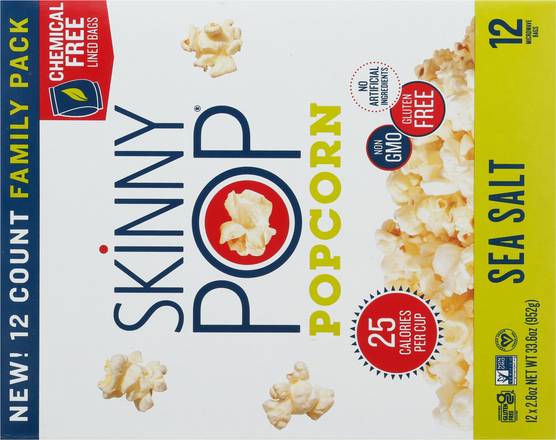 Skinny Pop Family pack Sea Salt Popcorn (12 ct)