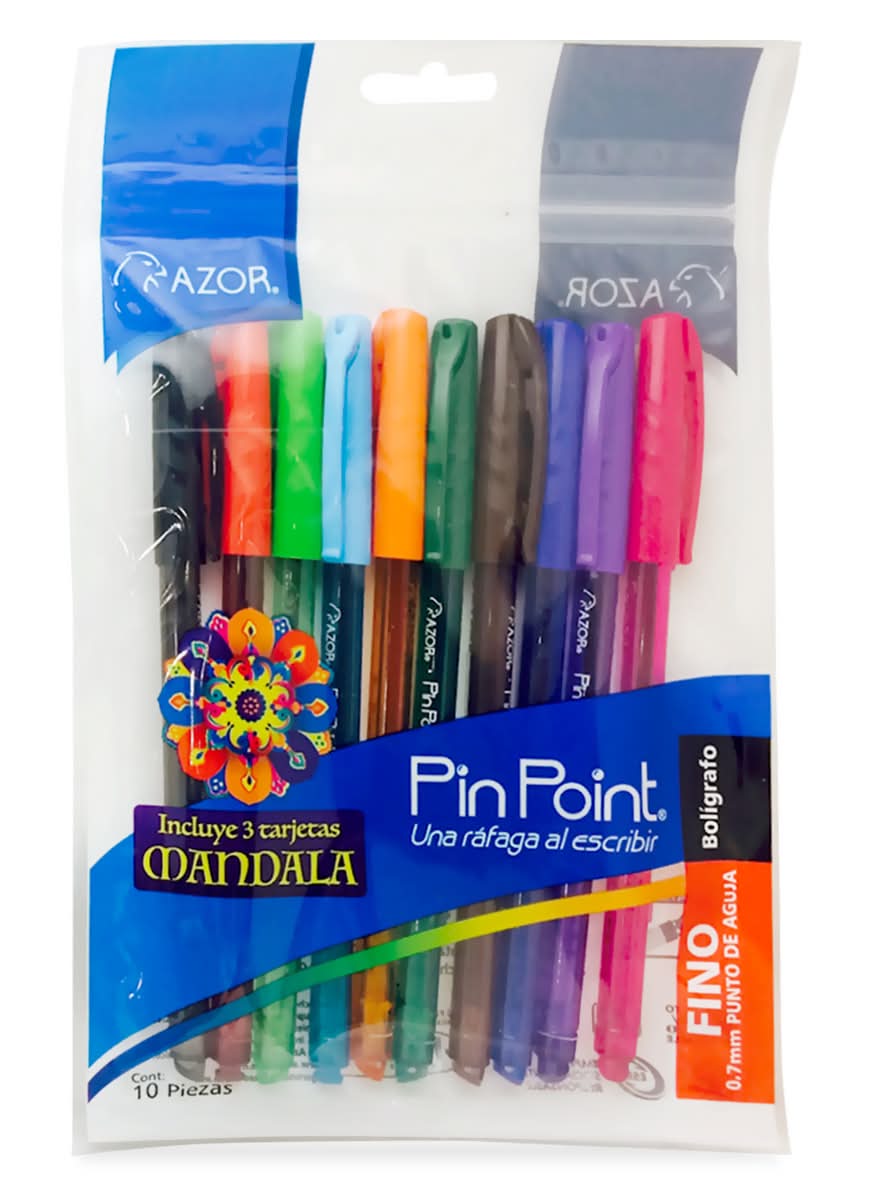 AZOR · Bolígrafos pin point (100 g)