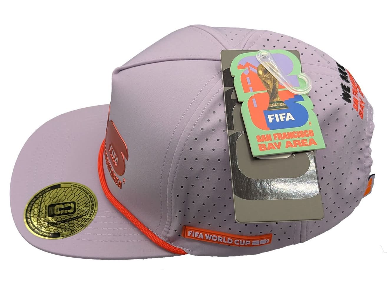 Fifa San Francisco Bay Water-Resistant Flat Bill Cap, Purple