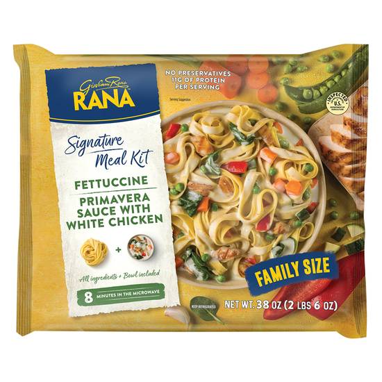 Rana Fettuccine Primavera Sauce With White Chicken Signature Meal Kit