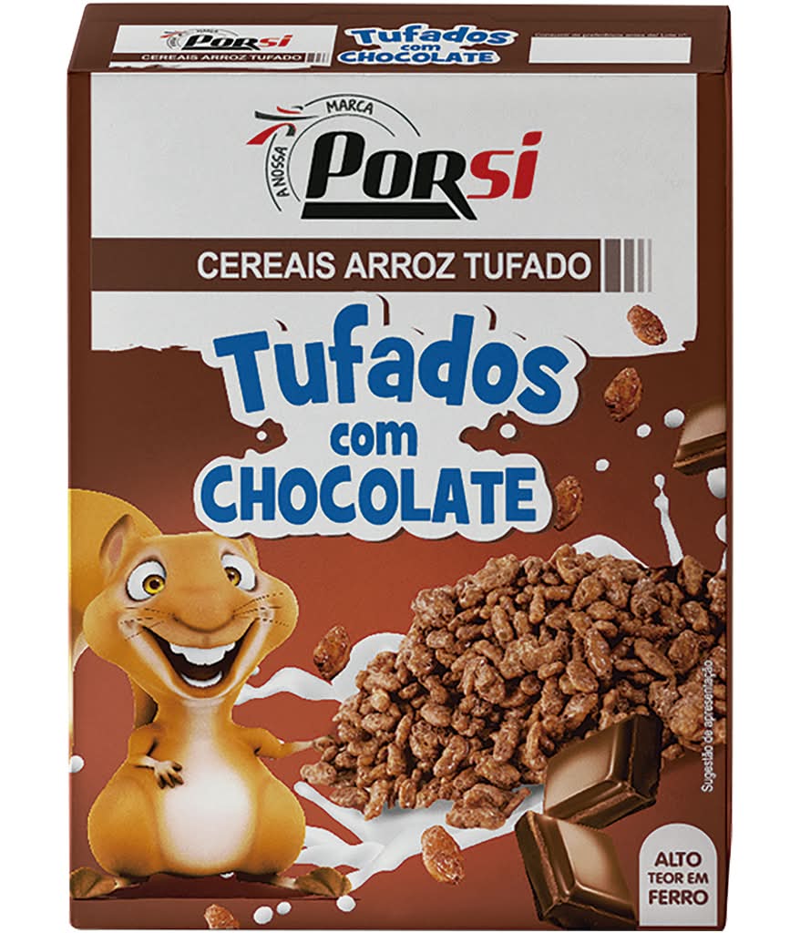 PorSi - Cereais tufados com choc, 375g