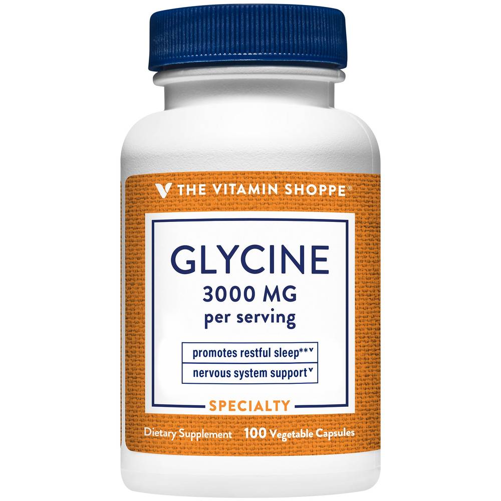 Glycine - Nervous System Support & Restful Sleep - 3,000 Mg (100 Capsules)