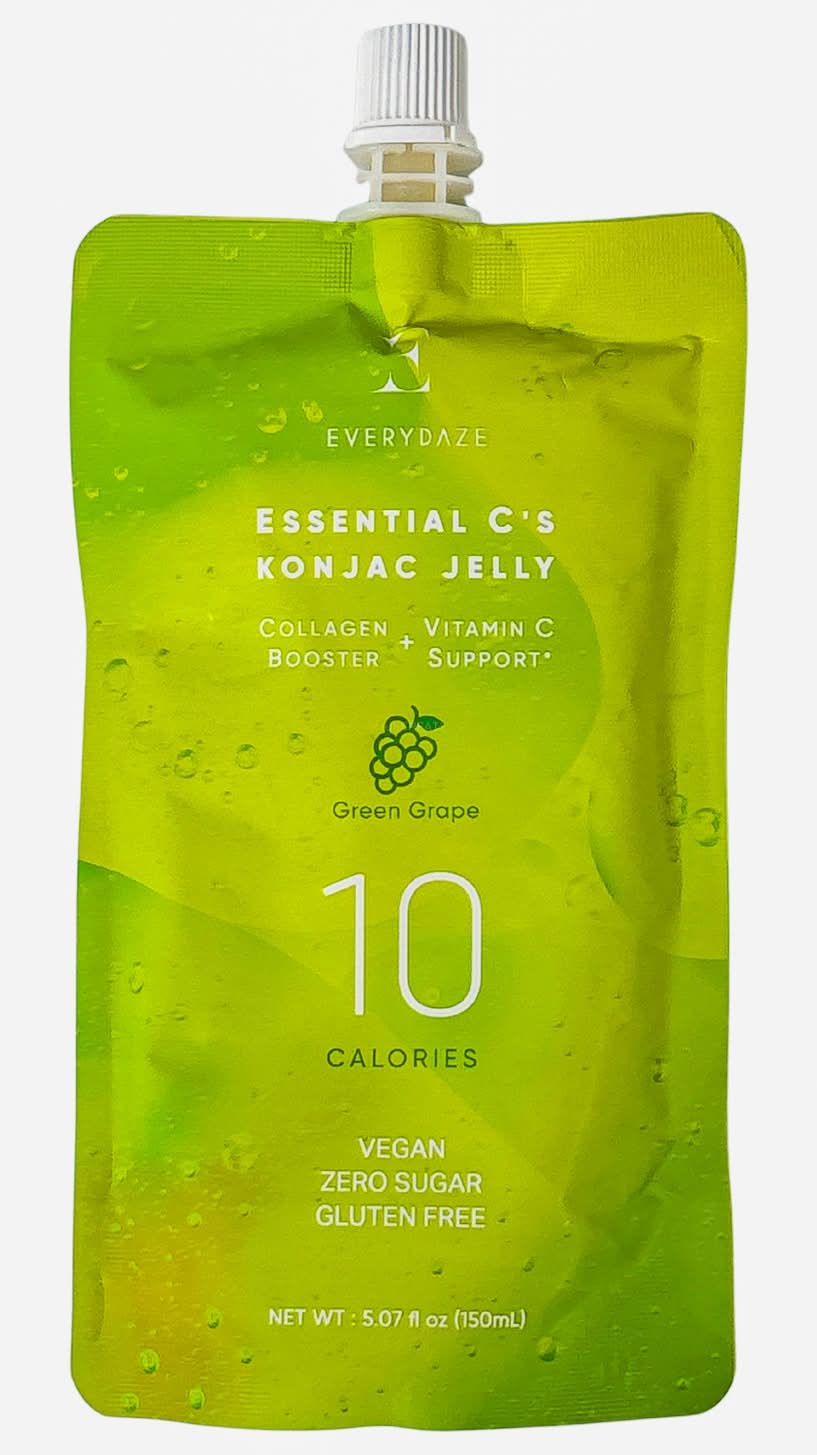 Everydaze Zero Sugar Konjac Jelly Drinkable Fruit Snack, Green Grape (50.7 fl oz)
