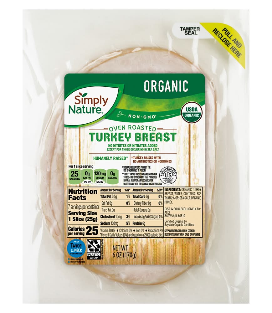 Simply Nature Organic Oven Roasted Turkey Breast (6 oz)