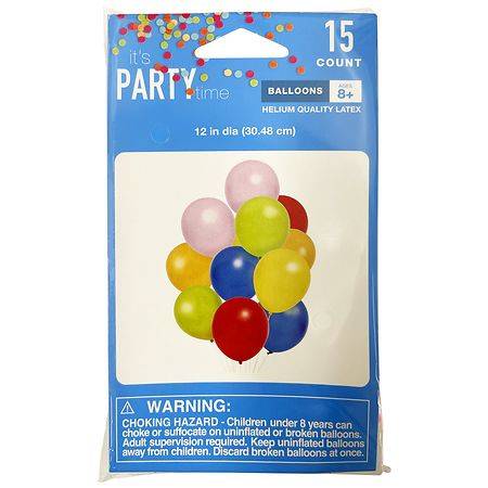 Festive Voice Latex Solid Helium Balloons (15ct) (12 in )