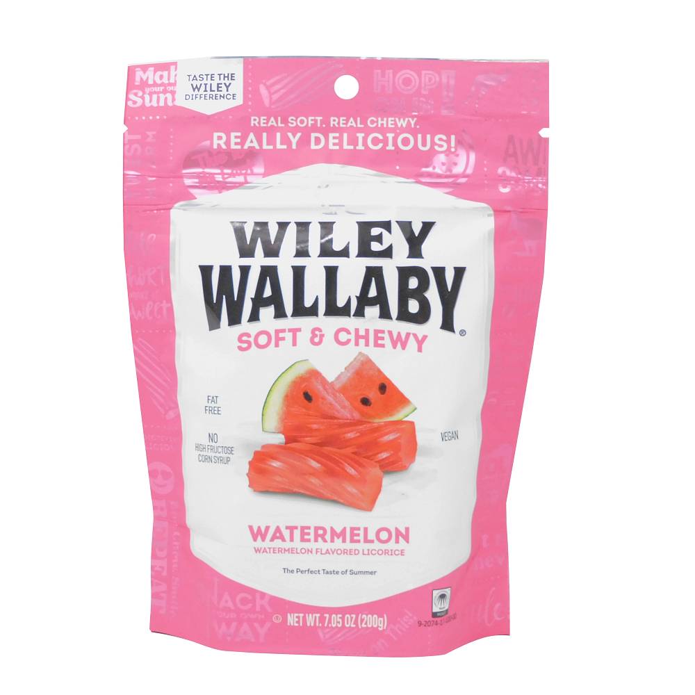 Wiley Wallaby Australian Style Licorice Candy (7oz pouch)