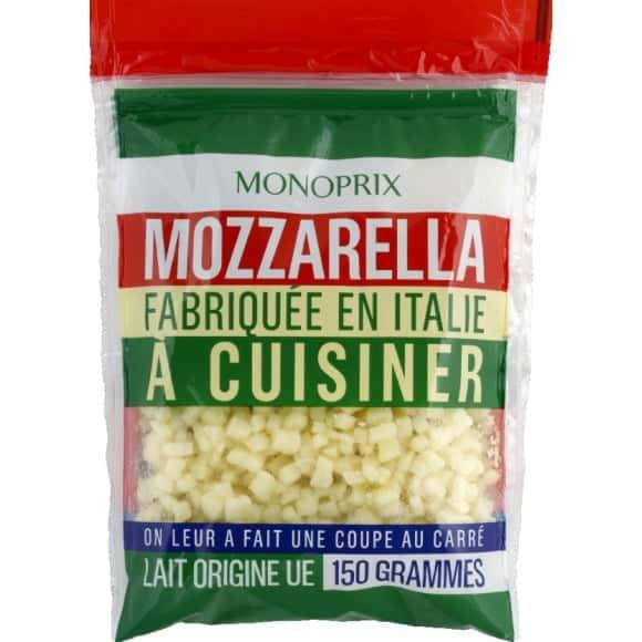 Monoprix Mozzarella À Cuisiner Le Sachet De 150 G