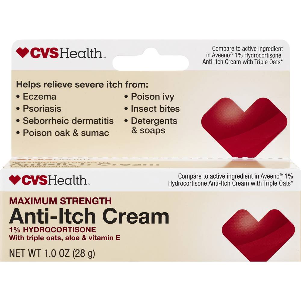 CVS Health Maximum Strength Anti-Itch Cream, 1 OZ