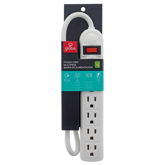 Globe 6 Outlet Power Bar With Surge Protection (20")