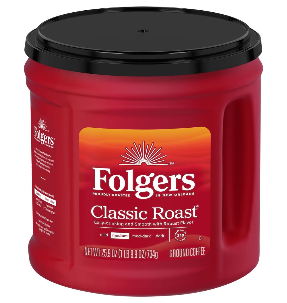 Folgers Classic Roast Ground Coffee (25.9 oz)