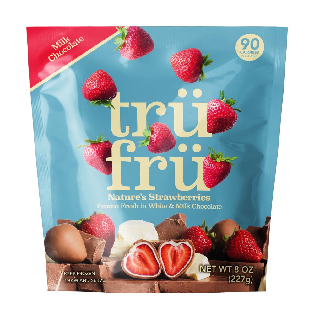 Trü Frü Nature's Strawberries, White & Milk Chocolate (8 oz)