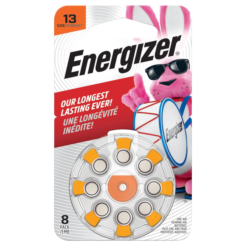 Energizer Zinc-Air Hearing Aid Size 13 Batteries (8 ct)