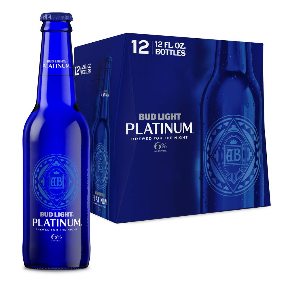 Bud Light Platinum Domestic Lager Beer (12 x 12 fl oz)