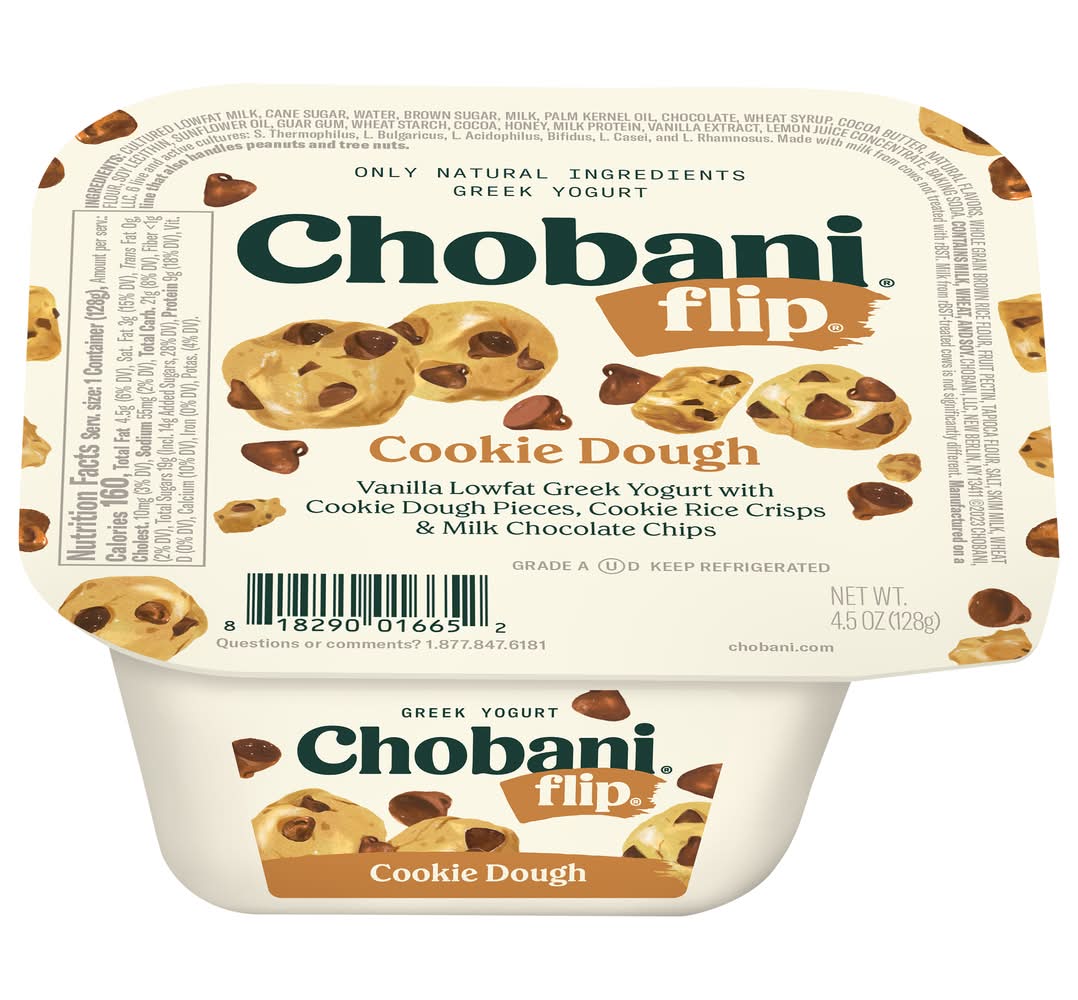 Chobani Flip Low Fat Greek Yogurt, Cookie Dough (4.5 oz)