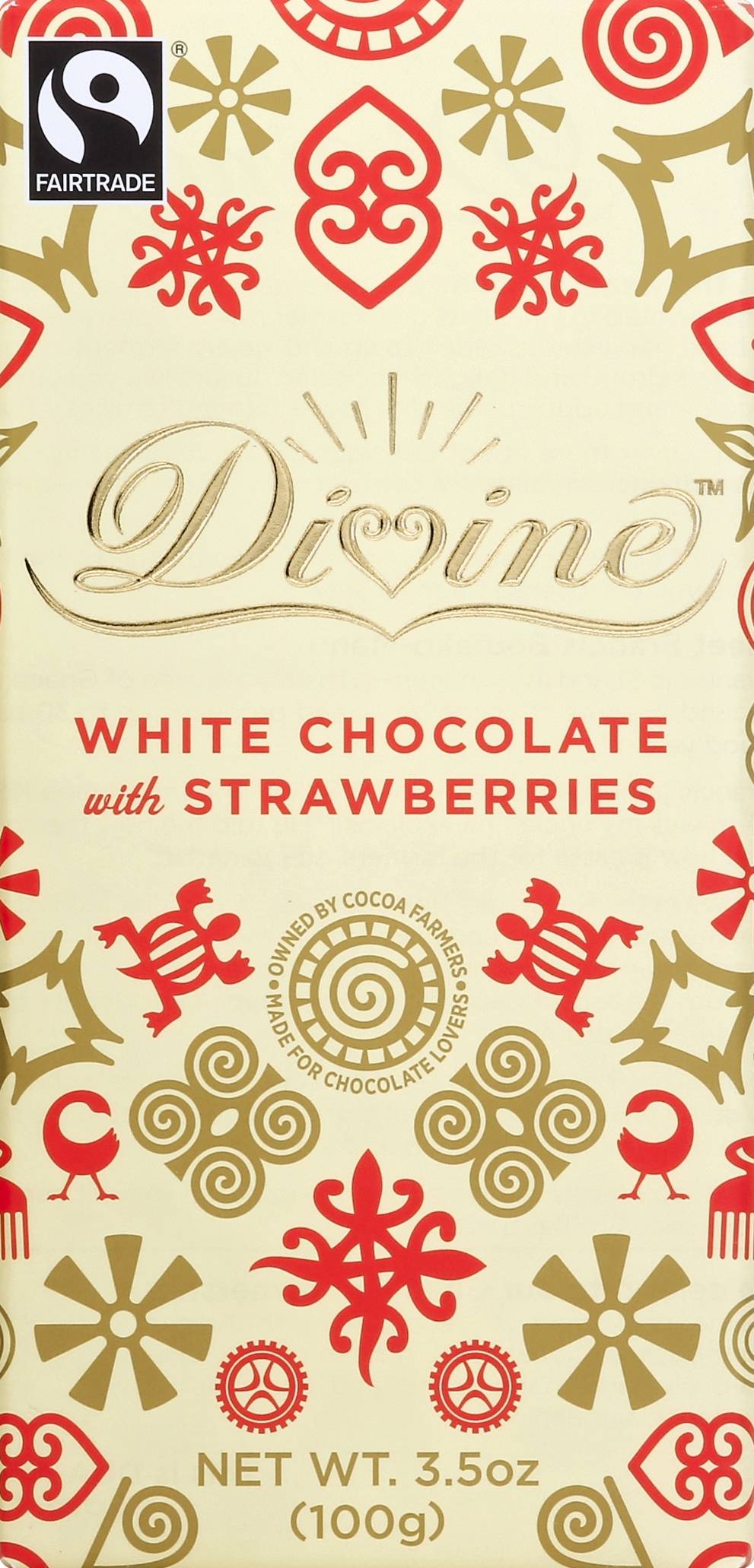 Divine White Chocolate, Strawberry (3.5 oz)