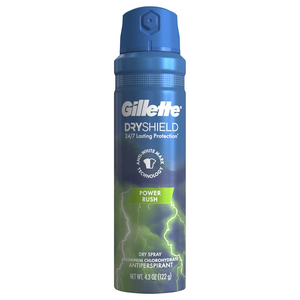 Gillette Dry Shield 24/7 Lasting Protection Power Rush