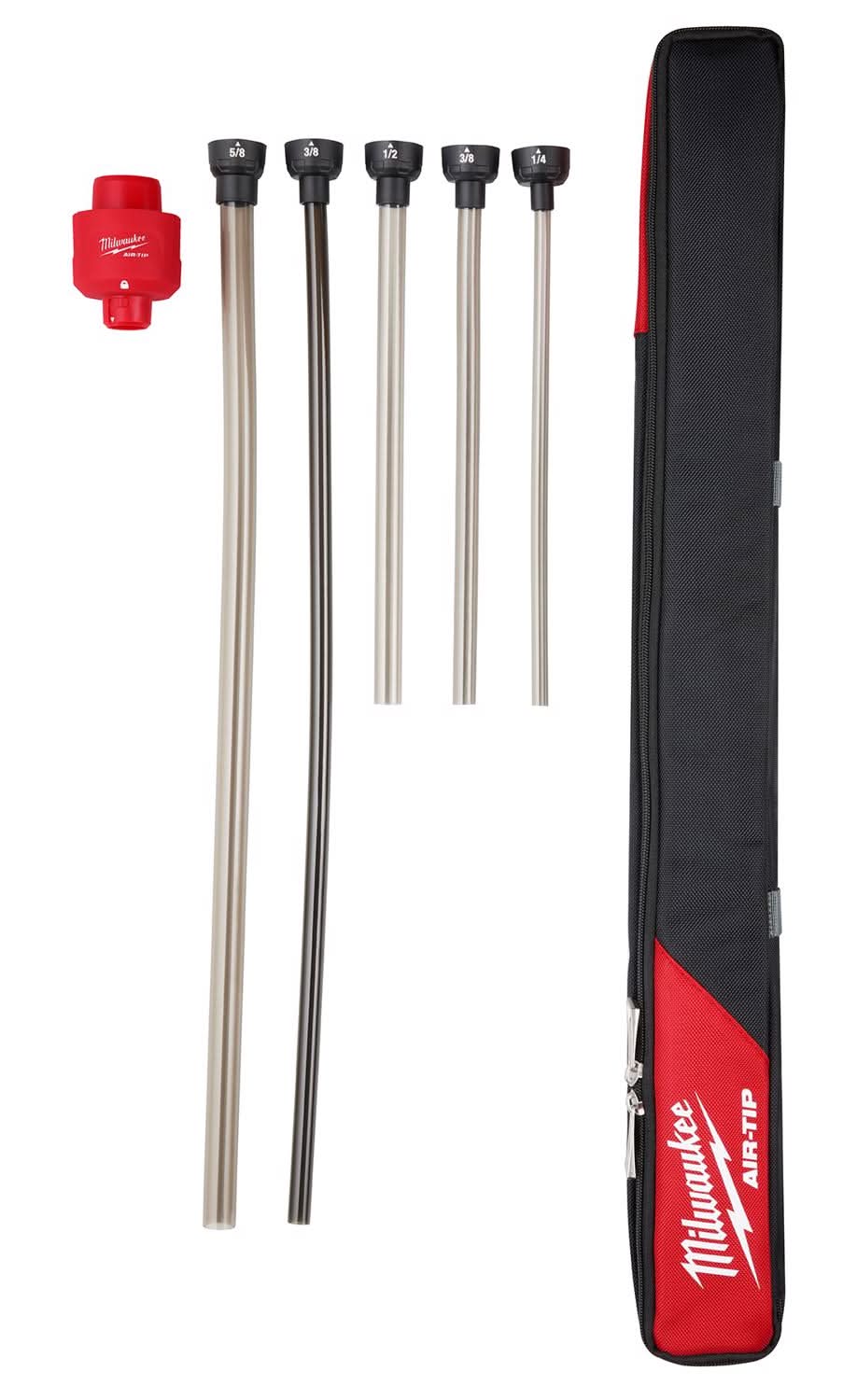 Milwaukee Air-Tip 1-1/4 In. - 2-1/2 In. Wet/Dry Shop Vac Long Reach Set Flexible Vacuum Hose 7 Pc