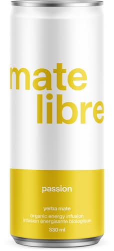 Mate libre boisson énergisante de yerba maté bio - organic yerba mate energy drink (330 ml) (passion tropicale)