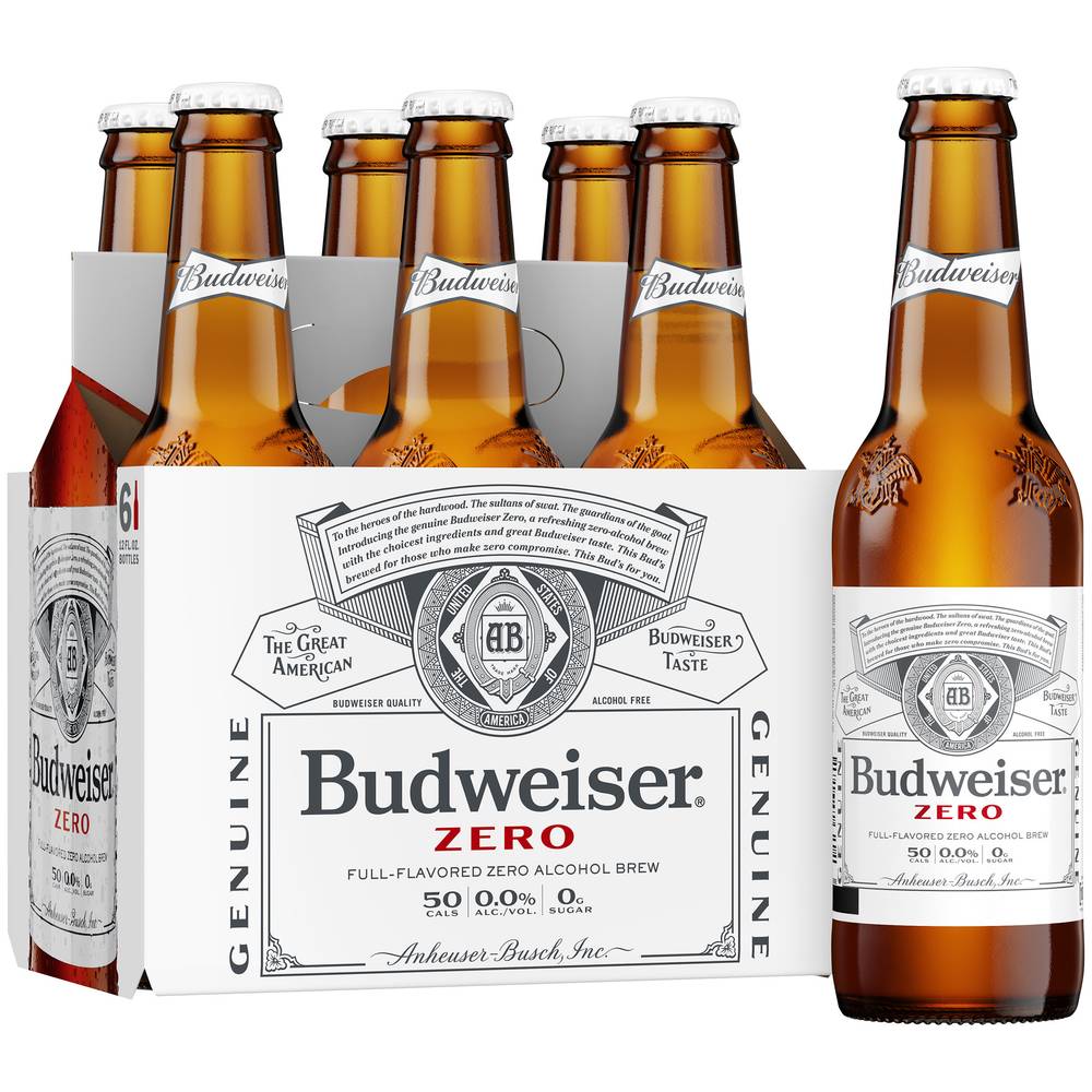 Budweiser Zero Alcohol Beer (6 x 12 fl oz)