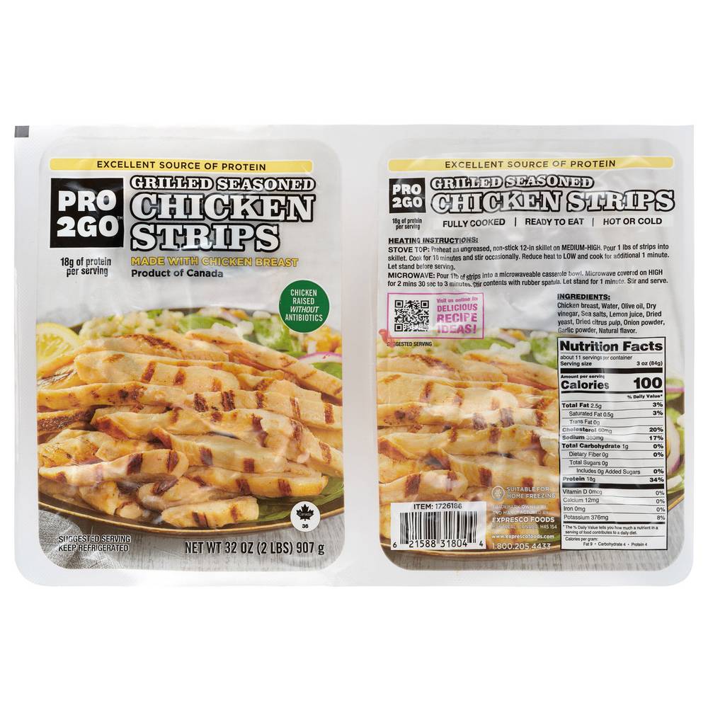 Pro2go Antibiotic Free Grilled Chicken Strips