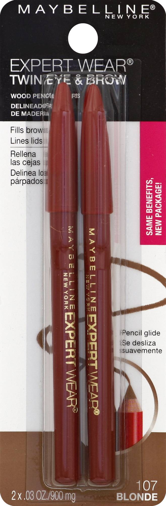 Maybelline Expert Wear Twin Blonde 107 Eye & Brow Pencil (0.6 oz)