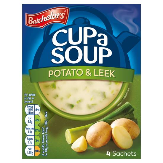 Batchelors Cup a Soup Potato & Leek Sachet (4 ct)