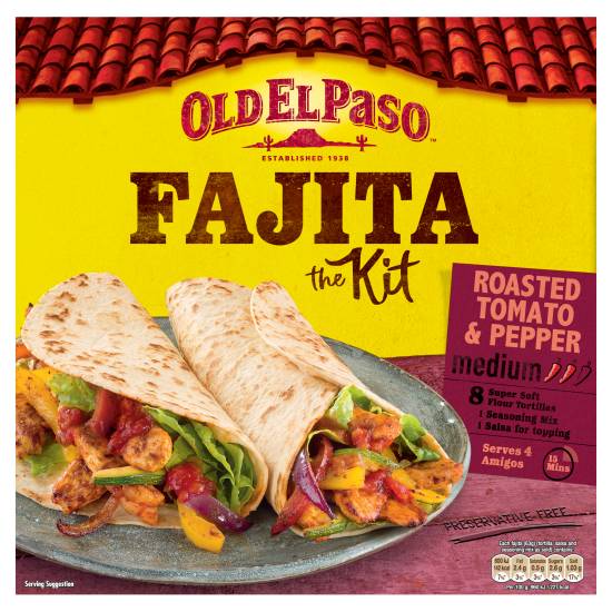 Old El Paso Roasted Tomato & Pepper Fajita Kit (8 pack)