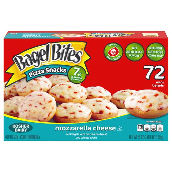 Bagel Bites Mozzarella Cheese Mini Bagels Pizza Snacks (72 ct)