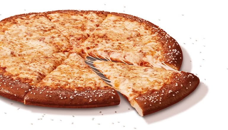 Pretzel Crust with Pizza Sauce & Pepperoni