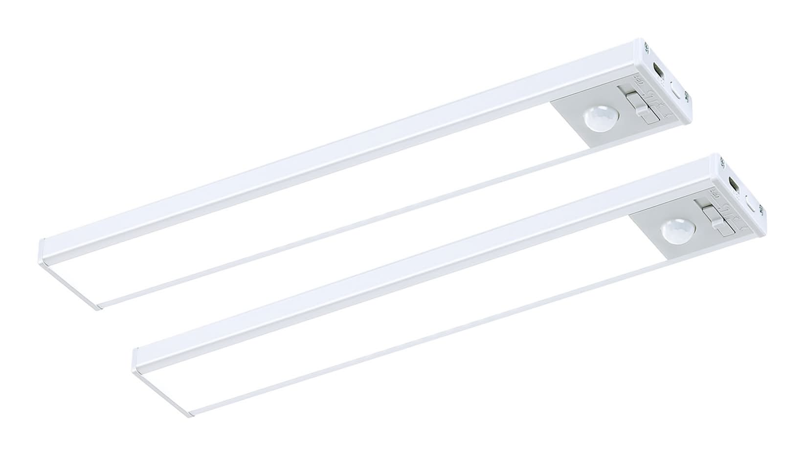 Utilitech Under Cabinet Light 2 -Pack 10-in Rechargeable Battery LED Under Cabinet Light Bar Motion Sensing Light