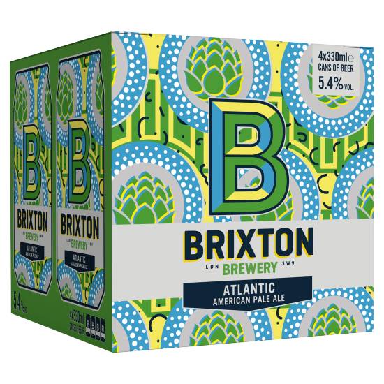 Brixton Brewery Atlantic American Pale Ale Beer (4 pack, 330 ml)