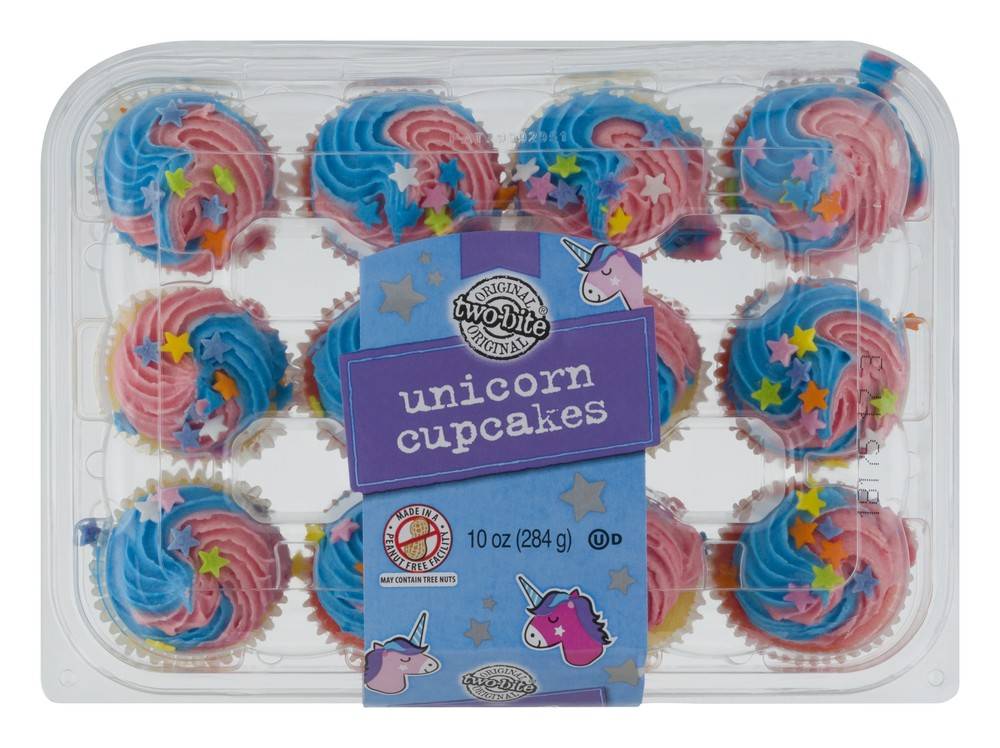 Two-Bite Unicorn Cupcakes