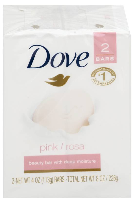  (PACK OF 4 BARS) Dove Unscented Beauty Soap Bar: SENSITIVE  SKIN. Hypo-Allergenic & Fragrance Free. 25% MOISTURIZING LOTION & CREAM!  Great for Hands, Face & Body! (4 Bars, 3.5oz Each