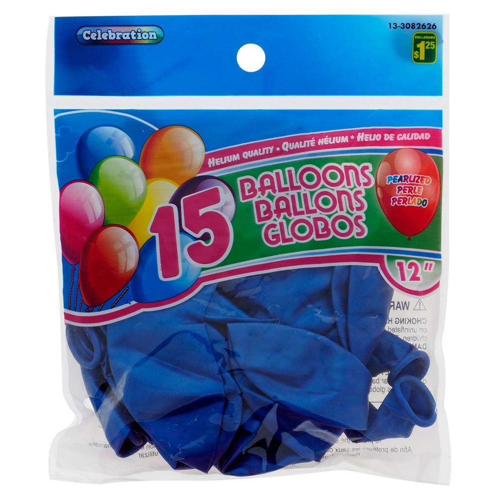 Pearlized Finish Balloons - Blue 20pcs