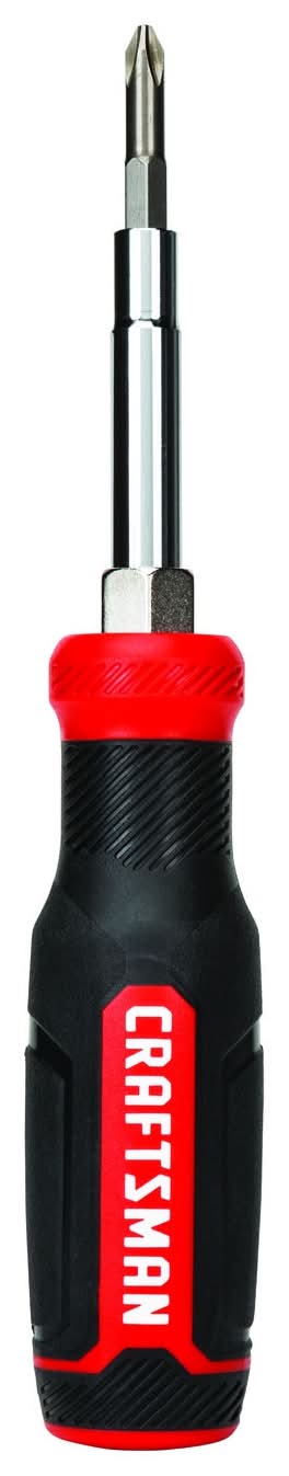 CRAFTSMAN Red 6 -Piece 3-1/2-in Multi-Bit Replaced Screwdriver