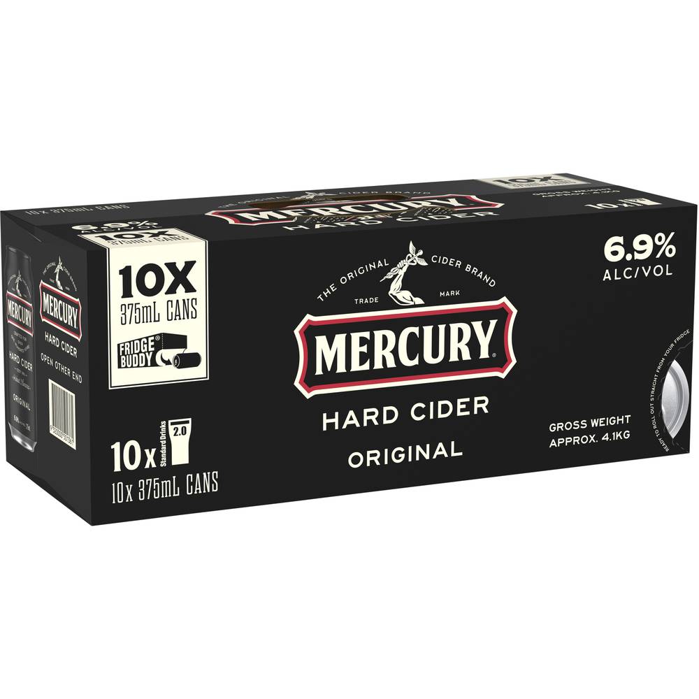 Mercury Hard Cider Can 375mL  X 10 Pack