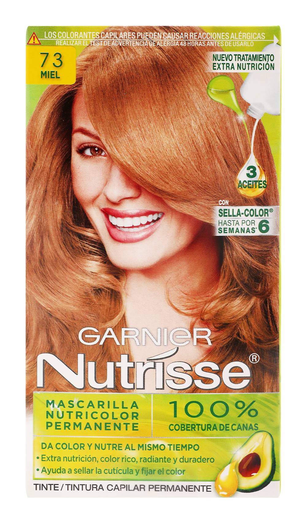 Garnier · Nutrisse clásico tinte permanente, miel 73 (170 g)
