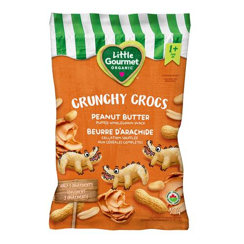 Baby Gourmet Organic Little Crunchy Crocs, Peanut Butter (35 g)