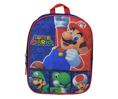 Blue & Red Mario & Friends Mini Backpack