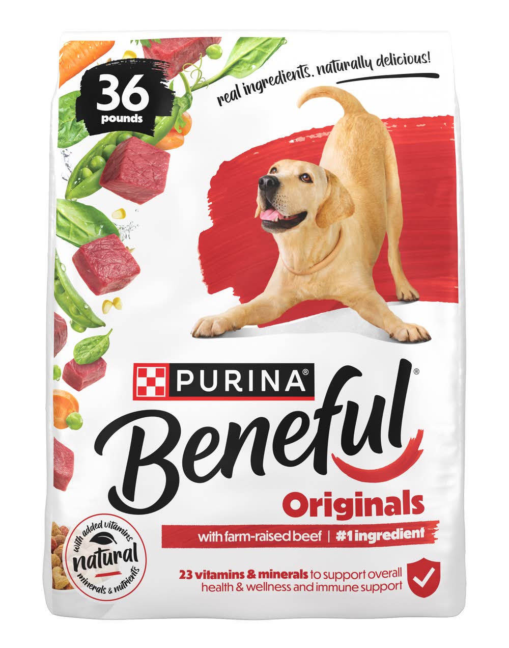 Purina Beneful Originals Natural Dry Dog Food, Beef, Adult (36 lbs)